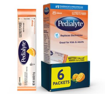 Pedialyte Electrolyte Powder, 0.6 Fl Oz Pouch, 6 Ct