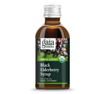 Gaia Herbs Black Elderberry(Sambucus Nigra) Syrup-Immune Support Supplement-Made with Organic Black Elderberries for Immune System Support-USDA Certified Organic Formula-3 Fl Oz (18-Day Supply)