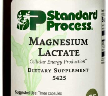 Standard Process Magnesium Lactate – Magnesium Lactate Supplement for Cell Energy, Muscle & Bone Support – Heart & Nervous System Support – Bioavailable & Absorbable Form of Magnesium – 90 Capsules