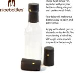 nicebottles Shrink Capsules, Black, 28x50mm, Pack of 30 - Compatible 5oz & 10oz Woozy & Hot Sauce Bottles - BOTTLE NOT INCLUDED - Image 2