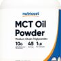 Nutricost MCT Oil Powder 1LB (16oz) - Great for Keto, Ketosis and Ketogenic Diets - Zero Net Carbs, Non-GMO + Gluten Free (Medium Chain Triglyceride)