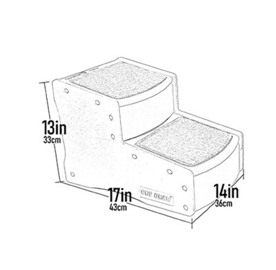 Pet Gear Easy Step II Pet Stairs, 2 Step for Dogs up to 75-pounds, Portable, Removable Washable Carpet Tread, No Tools Required, Available in 4 Colors - Image 4