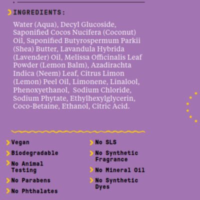 Alaffia Babies and Kids Shampoo and Body Wash, Gentle and Calming Support for Soft Hair and Skin with Shea Butter, Neem, and Coconut Oil, Fair Trade, Lemon Lavender - Image 3