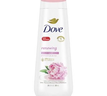 Dove Body Wash Renewing Peony and Rose Oil for Renewed, Healthy-Looking Skin Gentle Skin Cleanser with 24hr Renewing MicroMoisture 20 oz