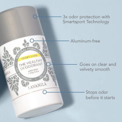 Lavanila Aluminum Free Sport Luxe Deodorant, 2oz - The Healthy Deodorant for Men & Women - Triple Odor Protection, Fresh Scent Solid Stick, Vegan - Image 2