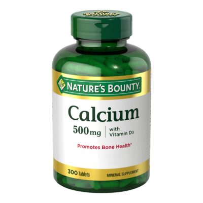 Nature's Bounty Calcium Plus 500 mg Vitamin D3, Immune Support & Bone Health, 300 Tablets