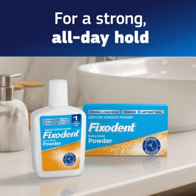 Fixodent Extra Hold Denture Adhesive Powder, 2.7 Ounce (Pack of 4) - Image 6