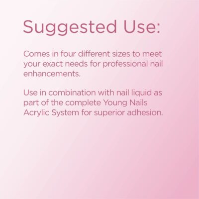 Young Nails Acrylic Speed Powder, Clear, 45 Gram - Image 4