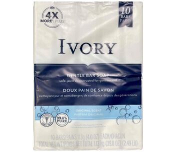 Ivory Original Bar Soap (10 Bars of 4 Oz Each), 39.8 Oz