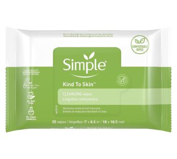 Simple Cleansing Facial Wipes 25 Count (Pack of 3)