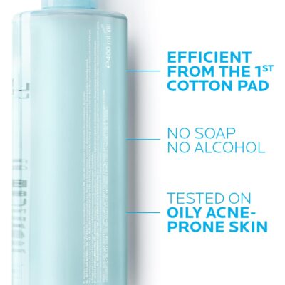 La Roche-Posay Effaclar Micellar Cleansing Water Toner for Oily Skin, Oil Free Makeup Remover, Safe for Sensitive Skin with Thermal Spring Water, 13.52 Fl Oz (Pack of 1) - Image 5
