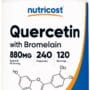 Nutricost Quercetin 880mg, 240 Vegetarian Capsules with Bromelain (165mg) - 120 Servings (440mg Quercetin Per Cap) - Gluten Free, Non-GMO