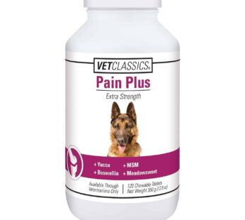 Vet Classics Pain Plus Extra Strength Health Supplement for Dogs – 120 Chewable Tablets