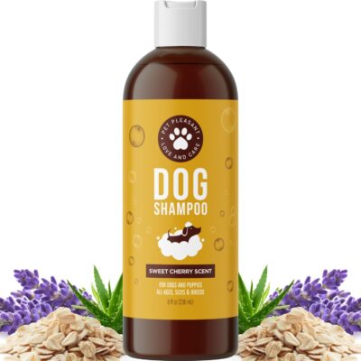 Deodorizing Dog Shampoo for Dry Skin - Moisturizing Colloidal Oatmeal Dog Shampoo for Smelly Dogs and Dog Grooming Supplies - Gentle Oatmeal Shampoo for Dogs for Pet Odor and Dog Wash Puppy Supplies