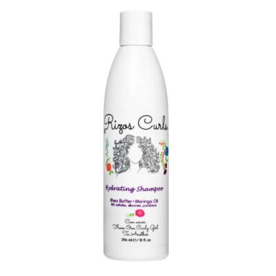 Rizos Curls Hydrating Shampoo, Gently Cleanse, Deeply Moisturizes & Nourishes Scalp, Soft & Healthy Hair from Shea Butter & Moringa Oil, 10 oz