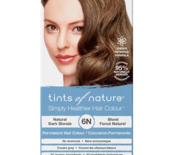 Tints of Nature 6N Natural Dark Blonde Permanent Hair Dye, Nourishes Hair and Covers Greys, Ammonia-Free, 130ml