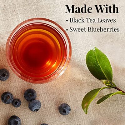 The Republic of Tea Wild Blueberry Tea, 2.8 oz Tin | 50 Tea Bags, Gourmet Black Tea | Caffeinated - Image 3