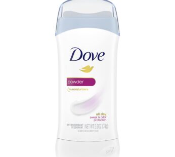 Dove Invisible Solid Antiperspirant Deodorant Stick for Women, Powder, For All Day Underarm Sweat & Odor Protection 2.6 oz