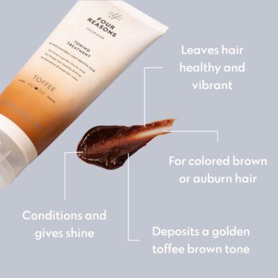 FOUR REASONS Toffee Toning Treatment - Color Depositing Conditioner for Color-Treated Hair - Semi Permanent Hair Toner, Vegan and Cruelty-Free (27 Shades), 6.76 fl oz - Image 4