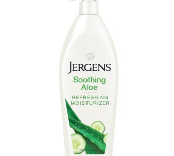 Jergens Soothing Aloe Refreshing Body Lotion, Aloe Vera Body and Hand Moisturizer, 21 Fl Oz , Illuminating Hydralucence Blend, with Cucumber Extract, Dermatologist Tested