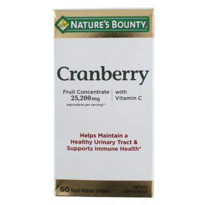 Nature's Bounty Cranberry Dietary Supplement 60 Soft Gels (Pack of 4)