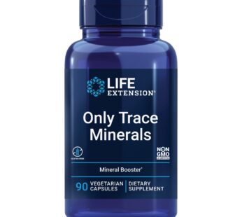 Life Extension Only Trace Minerals, a daily dose of zinc, chromium, boron, copper, manganese, vanadyl sulfate, gluten-free, non-GMO, vegetarian, 90 capsules