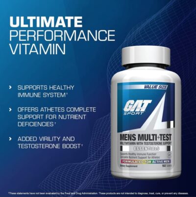 GAT SPORT Men's Multi + Test, Premium Multivitamin Tablets (60 Count) - Image 3