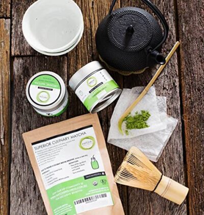 eco heed Organic Japanese Matcha Green Tea Powder - Premium Superior Culinary Grade - Stone Ground No Additives - (1.05oz) - Image 4
