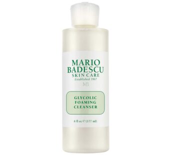 Mario Badescu Glycolic Foaming Cleanser for All Skin Types| Exfoliating Face Wash with Glycolic Acid & Aloe Vera| Visibly Evens Skin Tone & Texture | 6 Fl Oz (Pack of 1)