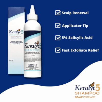 Keralyt 5 Anti-Dandruff Shampoo - Max Strength 5% Salicylic Acid Scalp Build-Up Clearing - Promotes Relief from Dandruff, Psoriasis, Seborrheic Dermatitis, Dryness, and Itchiness, 177 milliliters - Image 2