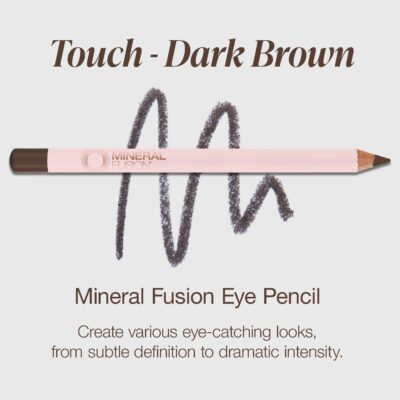 Mineral Fusion Eye Pencil, Dark Brown Eyeliner with Soothing Chamomile, Meadowfoam & Vitamin E, Velvety Smooth, Hypoallergenic Eye Makeup to Line & Define, Long-Lasting Eyeliner Pencil, Touch, 0.04 Oz - Image 3