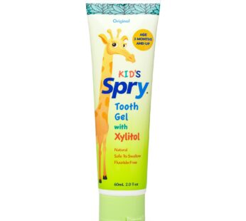 Spry Xylitol Baby Toothpaste, Natural Toddler Toothpaste, Fluoride Free Toothpaste for Kids, Xylitol Toothpaste for Kids Age 3 Months and Up, Tooth Gel Original 2 Fl Oz (Pack of 1)