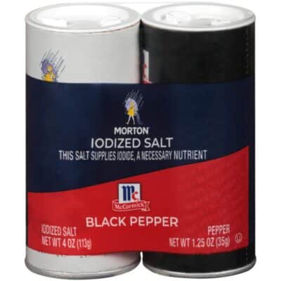 Morton Iodized Salt and McCormick Pepper Shaker Set, 5.25 Ounce (Pack of 12)