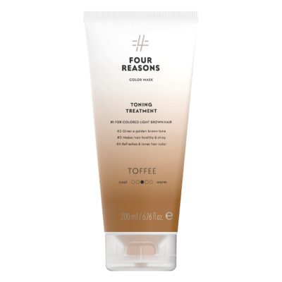 FOUR REASONS Toffee Toning Treatment - Color Depositing Conditioner for Color-Treated Hair - Semi Permanent Hair Toner, Vegan and Cruelty-Free (27 Shades), 6.76 fl oz