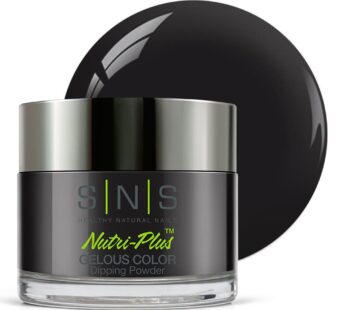 SNS Nail Dip Powder, Gelous Color Dipping Powder – Mozart (Black) – Long-Lasting Dip Nail Color Lasts 14 Days – Low-Odor & No UV Lamp Required – 1oz