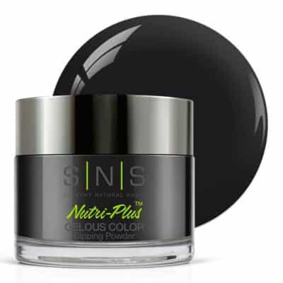 SNS Nail Dip Powder, Gelous Color Dipping Powder - Mozart (Black) - Long-Lasting Dip Nail Color Lasts 14 Days - Low-Odor & No UV Lamp Required - 1oz