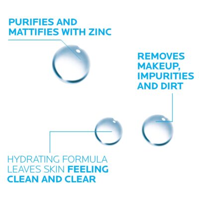 La Roche-Posay Effaclar Micellar Cleansing Water Toner for Oily Skin, Oil Free Makeup Remover, Safe for Sensitive Skin with Thermal Spring Water, 13.52 Fl Oz (Pack of 1) - Image 2