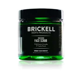 Brickell Men’s Renewing Face Scrub for Men, Natural and Organic Deep Exfoliating Facial Scrub Formulated with Jojoba Beads, Coffee Extract and Pumice, 2 Ounce, Scented