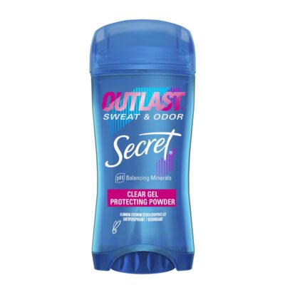 Secret Outlast Clear Gel Antiperspirant Deodorant for Women, Protecting Powder 2.6 oz