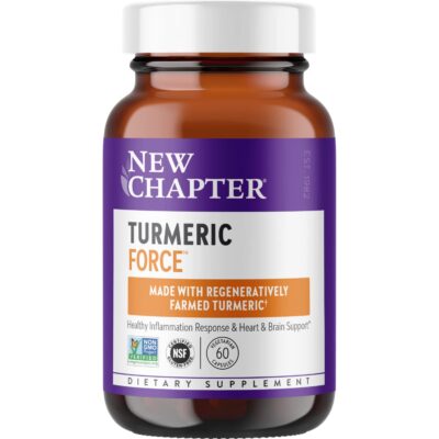 New Chapter Turmeric Supplement, One Daily, Heart, Brain & Healthy Inflammation Support, Supercritical Turmeric Curcumin Means No Black Pepper Needed, Non-GMO, Gluten Free ? 60 Count (2 Month Supply)