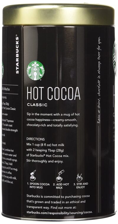 Starbucks Classic Hot Cocoa Mix 30 Ounce (1.87 lbs.) Tin (2 Pack) - Image 4