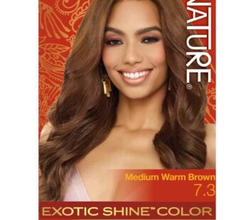 Exotic Shine Hair Color by Creme of Nature, 7.3 Medium Warm Brown, with Argan Oil from Morocco, 1 Application