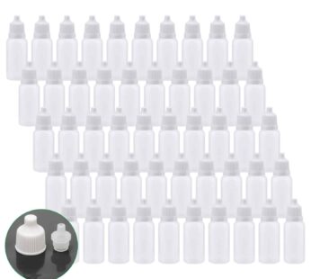 AHIER 50PCS Plastic Dropper Bottle, Eye Dropper Bottle, 15ML Empty Plastic Squeezable Eye Dropper bottle LDPE with Childproof Cap