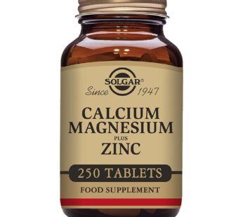 Solgar Calcium Magnesium Plus Zinc, 250 Tablets – Promotes Healthy Bones and Teeth – Supports Nerve & Muscle Function – Non GMO, Vegan, Gluten Free, Dairy Free, Kosher, Halal – 83 Servings