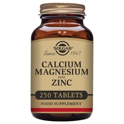 Solgar Calcium Magnesium Plus Zinc, 250 Tablets - Promotes Healthy Bones and Teeth - Supports Nerve & Muscle Function - Non GMO, Vegan, Gluten Free, Dairy Free, Kosher, Halal - 83 Servings