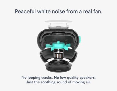 SNOOZ Smart White Noise Machine - Real Fan Inside for Non-Looping White Noise Sounds - App-Based Remote Control, Sleep Timer, and Night Light - Cloud - Image 2