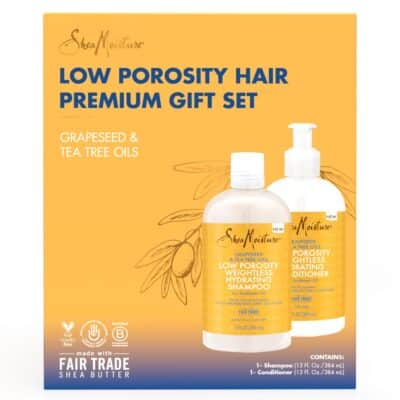 Shea Moisture Shampoo and Conditioner Set, Low Porosity Baobab and Tea Tree Oil, Low Porosity Hair Products, Soften and Balance, Shea Moisture Curly Hair Products, 13 Fl Oz Ea - Image 2