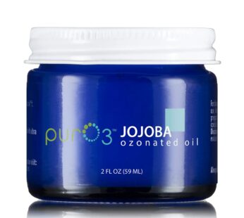 Pur O3 Fully Ozonated Jojoba Oil – Pure, Natural, Organic Ozonated Oil – Jojoba Oil Skin Care from Jojoba Ozonated, Oxygenated Jojoba Oil – Ozone Oil in a Glass Jar, 2 oz