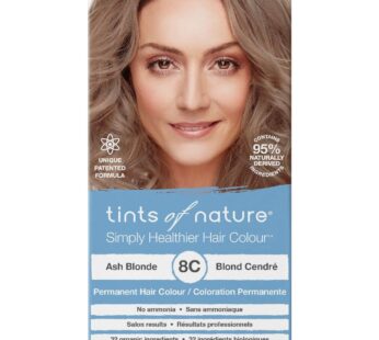 Tints of Nature 8C Ash Blonde Permanent Hair Dye, Nourishes Hair and Covers Greys, Ammonia-Free, 130ml