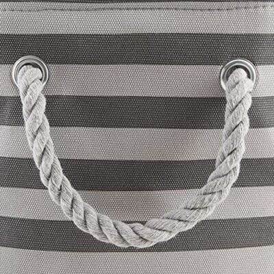 Bone Dry Pet Storage Collection Striped Paw Patch Bin, Large Rectangle, Gray - Image 4